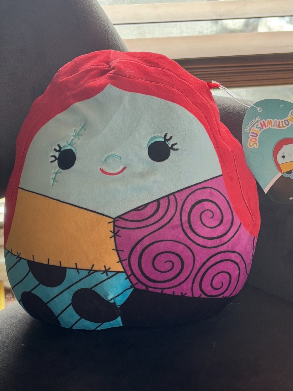 Squishmallows Red Pink Blue Yellow Patchwork Sally Plush